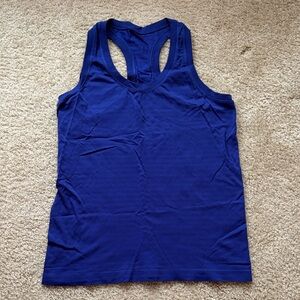 Athleta Momentum Seamless Tank, Blue, size large